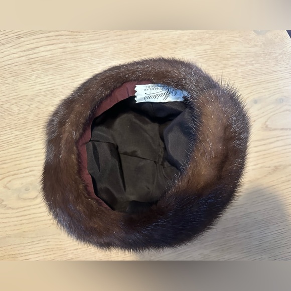 Elegant vintage Maison's brown genuine fur hat, Sz 7 - Picture 3 of 7